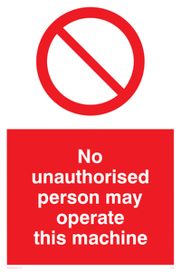 operate machine unauthorised