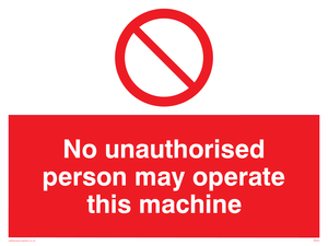 operate machine unauthorised