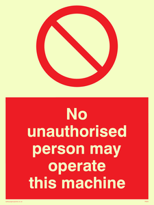operate machine unauthorised