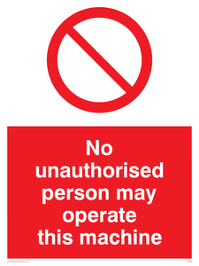 operate machine unauthorised