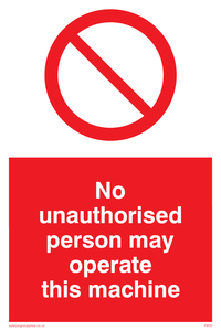 operate machine unauthorised