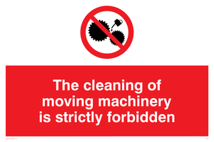  no cleaning moving machinery