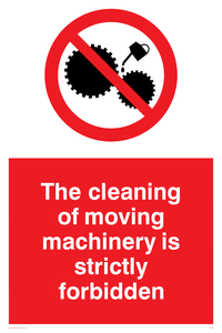  no cleaning moving machinery