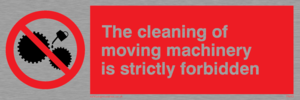  no cleaning moving machinery