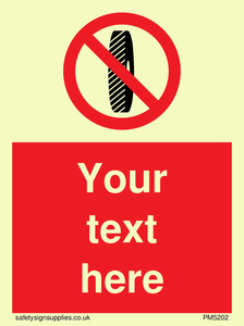 Custom Do Not Change Grinding Wheel Sign