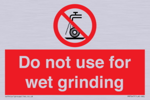 Do not use for wet grinding