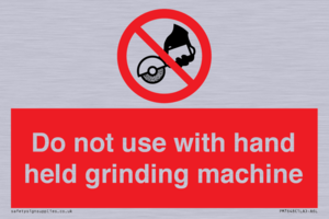 Do not use with hand held grinding machine