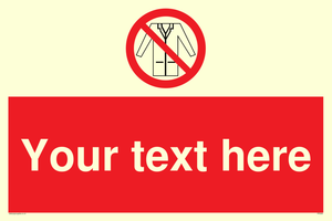 Custom No Lab Coats Sign