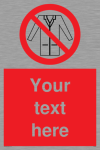 Custom No Lab Coats Sign