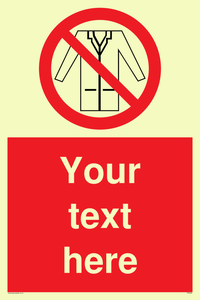 Custom No Lab Coats Sign