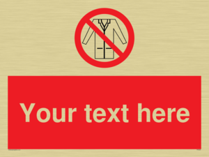 Custom No Lab Coats Sign