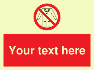 Custom No Lab Coats Sign