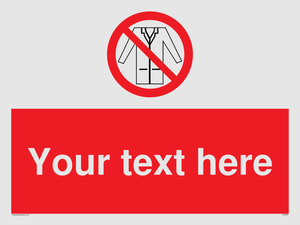 Custom No Lab Coats Sign