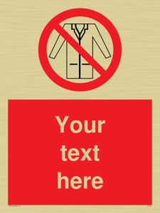 Custom No Lab Coats Sign