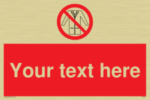 Custom No Lab Coats Sign