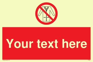 Custom No Lab Coats Sign