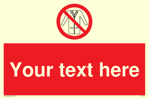 Custom No Lab Coats Sign