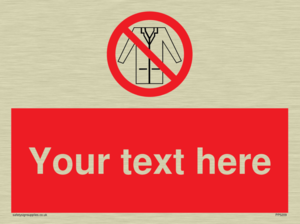 Custom No Lab Coats Sign