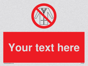 Custom No Lab Coats Sign