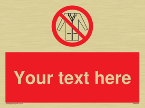 Custom No Lab Coats Sign