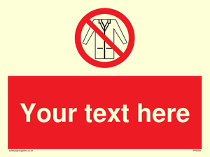 Custom No Lab Coats Sign