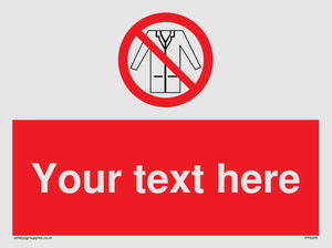 Custom No Lab Coats Sign