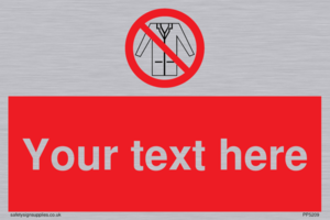 Custom No Lab Coats Sign