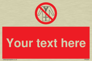 Custom No Lab Coats Sign