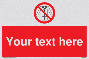 Custom No Lab Coats Sign