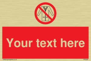 Custom No Lab Coats Sign