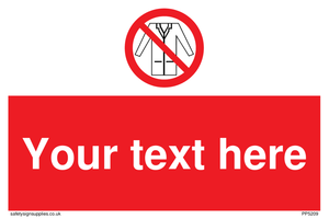 Custom No Lab Coats Sign 