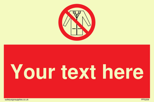 Custom No Lab Coats Sign