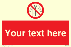 Custom No Lab Coats Sign