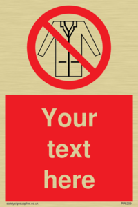 Custom No Lab Coats Sign