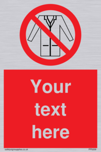 Custom No Lab Coats Sign