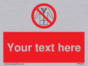 Custom No Lab Coats Sign