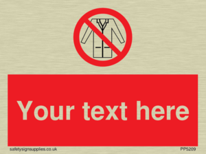 Custom No Lab Coats Sign