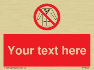 Custom No Lab Coats Sign