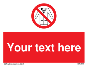 Custom No Lab Coats Sign 