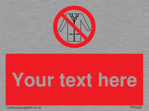 Custom No Lab Coats Sign