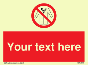 Custom No Lab Coats Sign