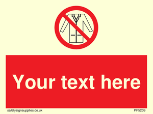 Custom No Lab Coats Sign