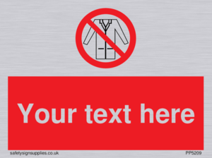 Custom No Lab Coats Sign