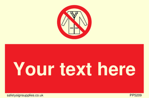 Custom No Lab Coats Sign