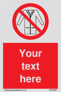 Custom No Lab Coats Sign