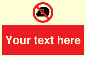 Custom No Motorcycle Helmets Sign