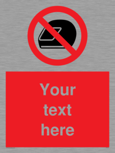 Custom No Motorcycle Helmets Sign