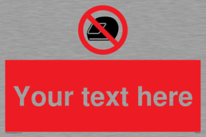 Custom No Motorcycle Helmets Sign