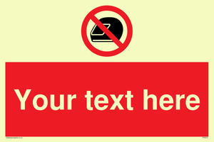 Custom No Motorcycle Helmets Sign