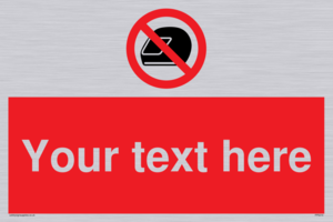 Custom No Motorcycle Helmets Sign